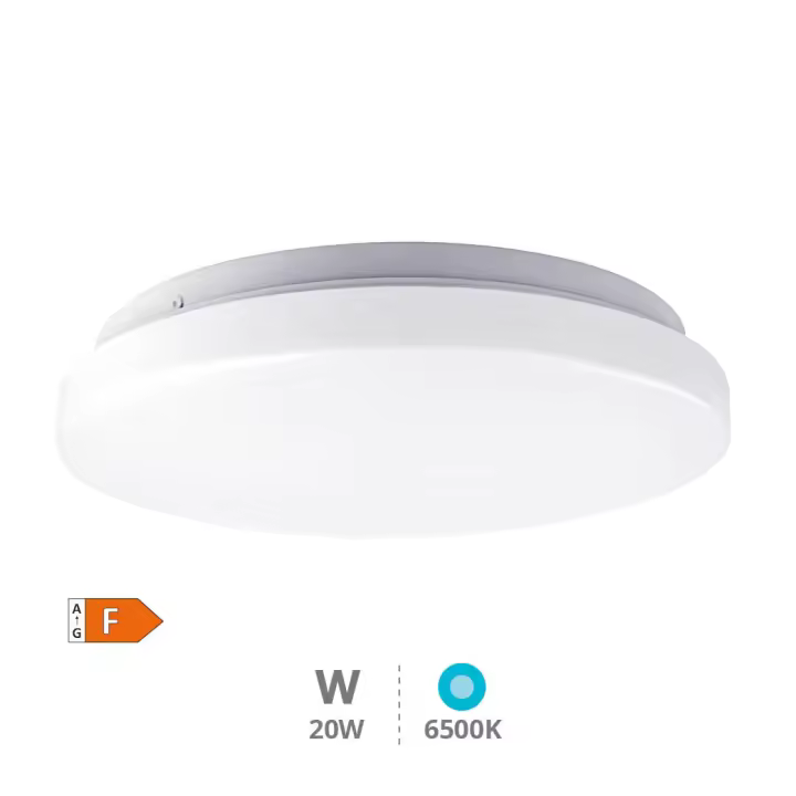 Gsc Garsaco Plafón LED Techo Elda GSC Blanco 20W | Luz Blanca 6500K | 2050 Lúmenes | IP20 - 1
