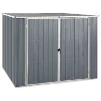 vidaXL Cobertizo de Jardín Acero Galvanizado 195x198x159 cm Casata Color Antracita,  Gris,  Marrón y mas - details 1
