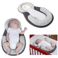 Almohada Para Bebé Recién Nacido Protección De Cabeza Seguridad Al Dormir Respirable Modeladora Antirrollo Almohada Para Niños Pequeños Antideslizante Almohadilla De Leche - details 0
