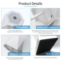 Lámpara De Mesa LED Recargable Sin Cable Para Dormitorio Y Oficina Luz De Estudio Móvil Toque 3 Colores Lámpara De Noche Portátil - details 10