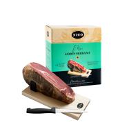 Nico Jamones Pack Mini Jamón Serrano con Kit de Mini Jamonero y Cuchillo - 1 Kg - Curación 12 Meses - Auténtico Serrano - Ideal para Regalo - details 0
