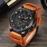 Reloj Retro Para Hombre De Lujo Con Correa De Cuero PU Reloj De Pulsera Militar Táctico De Gran Dial Calendario Completo Movimiento De Cuarzo - details 4