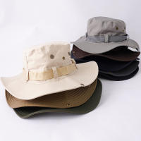 Sombrero De Pescar Estilo Cowboy Para Hombres Verano 2023 Protección Solar Amplio Y Transpirable Para Camping Playa Y Excursiones Al Aire Libre - details 2