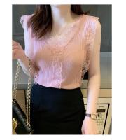 Top De Encaje Ligero Para Mujer Con Cuello En V Y Mangas Sin Mangas Camiseta Vestido De Verano Para Chicas Jóvenes Estilo Fairycore - details 1