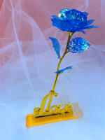 Regalo Creativo De Día De San Valentín Rosa De Oro 24K Duradera Decoración De Boda Iluminación De Flores Eterna Amarillo Y Rojo Para Aniversarios Cumpleaños Bodas - details 13