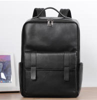 Mochila Para Hombre De Cuero Genuino Grande Capacidad Con Bolsillo Para Portátil De 15.6 Pulgadas Diseño Moda Múltiples Bolsillos Bolsa Escolar - details 27