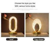Lámpara De Mesa LED De Cristal Con Control Remoto Y Toque Iluminación De Dormitorio Decoración De Sala De Estar Luz De Escritorio Recargable Y Dimmer Sin Fin - details 9