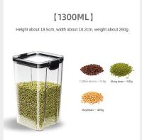 Jars De Almacenamiento Para Cocina Grandes Organizador De Granos Y Condimentos a Prueba De Humedad En Plástico Estilo Japonés - details 18