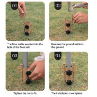 Soporte De Piso Para Pala De Colorido Toldo Ajustable Accesorios De Camping Al Aire Libre Antiviento Para Carpas - details 0