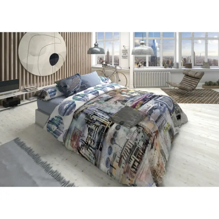 Lois - Juego de funda nórdica Lois MEGANO P. Azul Cama de 90 2 Piezas - 1