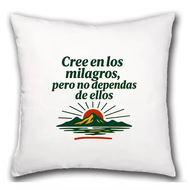 MERCHANDMANIA Cojín frase motivadora ejercicio gimnasio milagro deporte hogar comodo cussion - 1