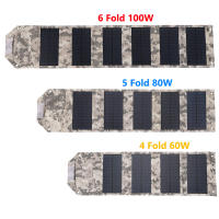 Cargador De Batería Solar Plegable De 100W Panel Solar Plegable 6-Fold USB 5V Bolsa Solar Para Teléfono Camping Emergencia - details 0