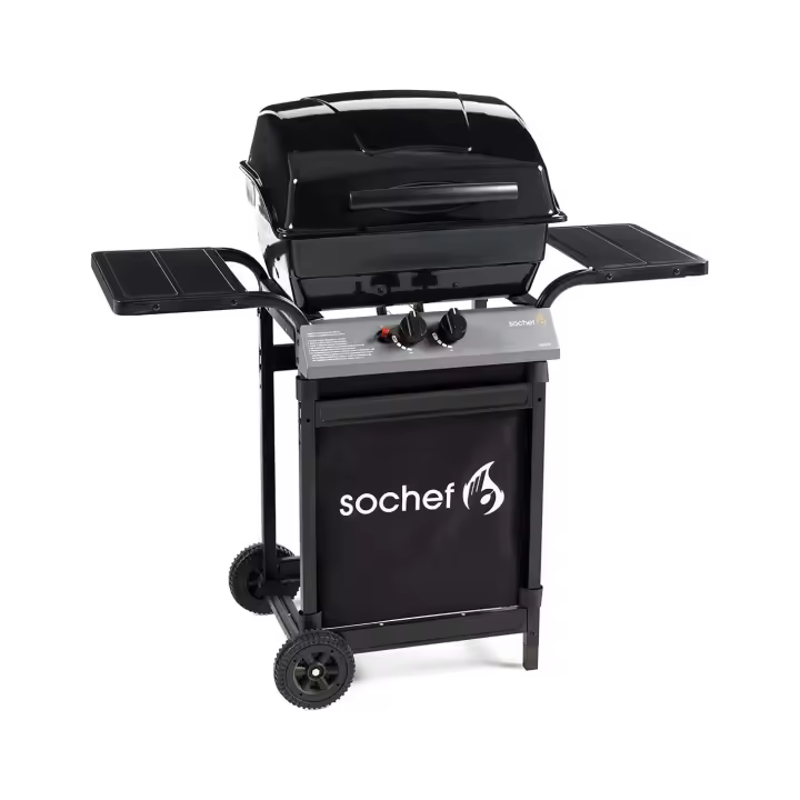 Barbacoa Modelo Pepito, barbacoa de gas, Potencia kW 7,2, 2 calentadores, 2 laterales, de Hierro Parrilla, medio de Temp, púa cubierta de pantalla. Sistema de cocción Lavica Stone. - 1