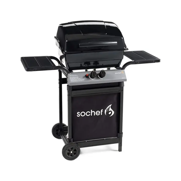 Barbacoa Modelo Pepito, barbacoa de gas, Potencia kW 7,2, 2 calentadores, 2 laterales, de Hierro Parrilla, medio de Temp, púa cubierta de pantalla. Sistema de cocción Lavica Stone. - 1