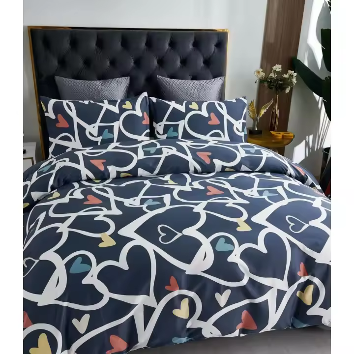Juego Funda Nórdico Cama 150cm Microfibra  4 Pieza  Funda Nórtica 230x220  Sábana Bajera 150x200+30  2 Funda de Almohada 45x85 - 1