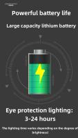 Lámpara De Lectura Magnética Con Luz Nocturna 5000mAh Protección Para Los Ojos 3 Modos De Iluminación Control Remoto Y Timer - details 3