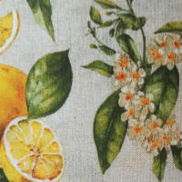 LaFábricadelasTelas - loneta a metros estampada para cocina frutas. Ancho  2,8 metros, cortinas, cojines, manteles, bolsas, confección y decoracion. Portes gratuitos - details 7