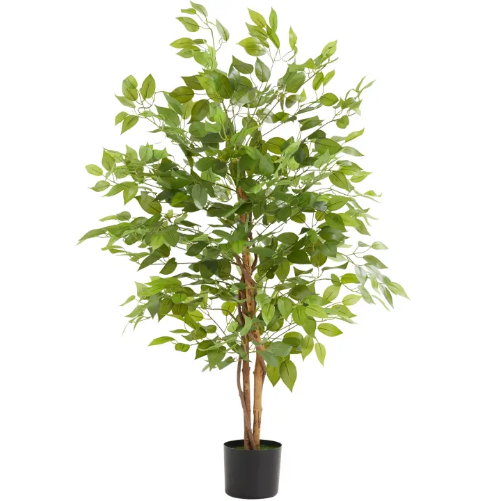 Tectake - Árbol de ficus artificial FIDA, Gran Volumen, Hojas y ramas detalladas, Textura realista, Maceta resistente y estable, Ideal para salón, oficina y más, Planta artificial decorativa, Gran durabilidad, Fácil de limpiar - 1