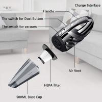 Aspiradora de mano portátil, potente, inalámbrica, 120 W, 2200 mAh, con función húmeda y Seca, HEPA Filter lavable Y 5 Boquillas recargable para el hogar, La Mesa, La Oficina y el coche - details 0