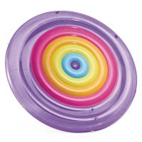 INTEX - Isla hinchable gigante, ?201 cm, Diseño arcoíris, Cuerda de agarre y 2 cámaras de aire, Incluye parche reparación, Flotador doble adulto, Colchonetas hinchables, Colchoneta piscina - details 2