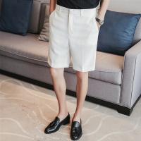 Shorts De Verano Para Hombre Blancos Y Delgados Estilo Coreano Moda Negocios Trabajo Ropa Casual De Cintura Media Talla Regular - details 9