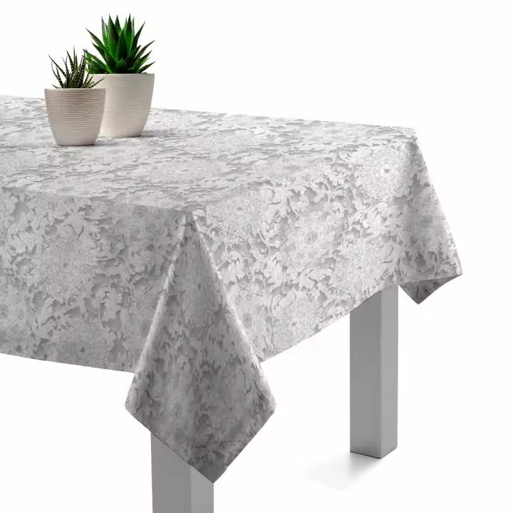 Mantel Resinado Antimanchas Bohemia Gris 140x140, 140x200, 140x250, Impermeable, Fácil de limpiar, Comedor, Cocina PADUANA - 1