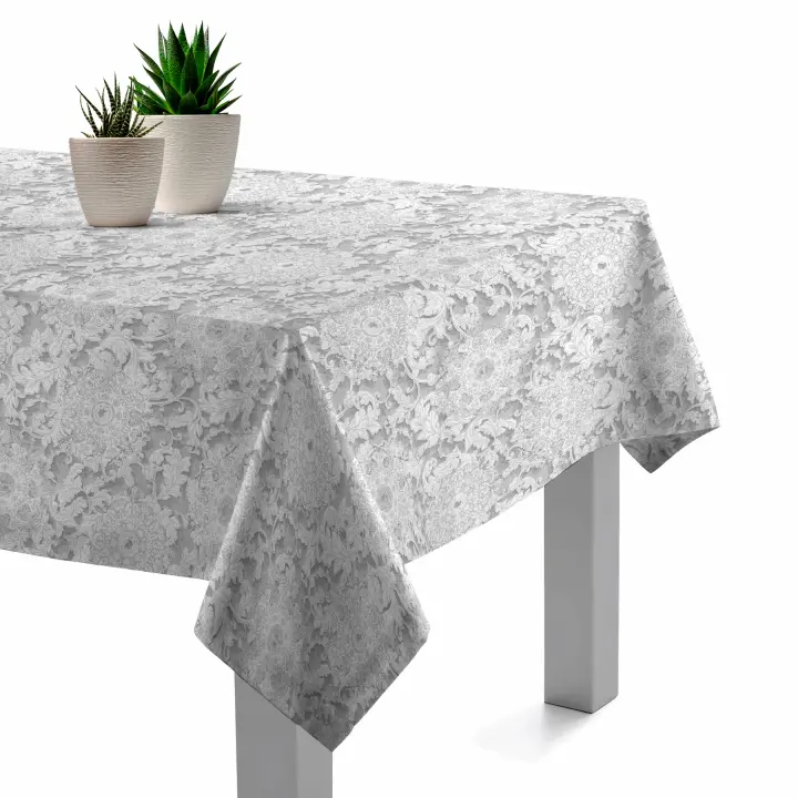 Mantel Resinado Antimanchas Bohemia Gris 140x140, 140x200, 140x250, Impermeable, Fácil de limpiar, Comedor, Cocina PADUANA - 1