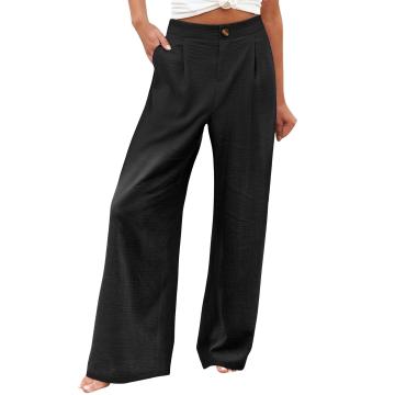Pantalon largos para mujer, con piernas anchas, ... – Grandado