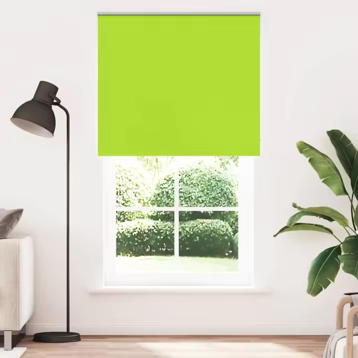 Estor Enrollable Opaco hojas verde 120x210cm Tela Ancho 116,6cm - 1