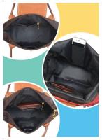 Bolso plegable de nylon con asa superior para mujer，estilo clásico，tamaño 42*27*19CM - details 0