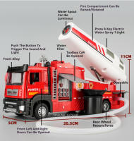 Camión De Bomberos Eléctrico a Escala 1/32 Con Función Retroceso Puertas Abiertas Luz Y Sonido Vehículo De Juguete Para Niños - details 1
