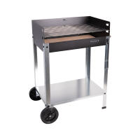 Cofan Barbacoa de carbón con ruedas | Parrilla ajustable | Con ladrillo refractario y asa lateral | Fácil transporte | Gran superficie de asado | Medidas: 56,7 x 36 x 83 cm - details 0