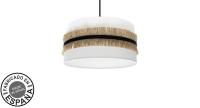 FABRILAMP - Colgante Angola 3xe27 Negro/blanco-yute Regx50x50cm - details 1