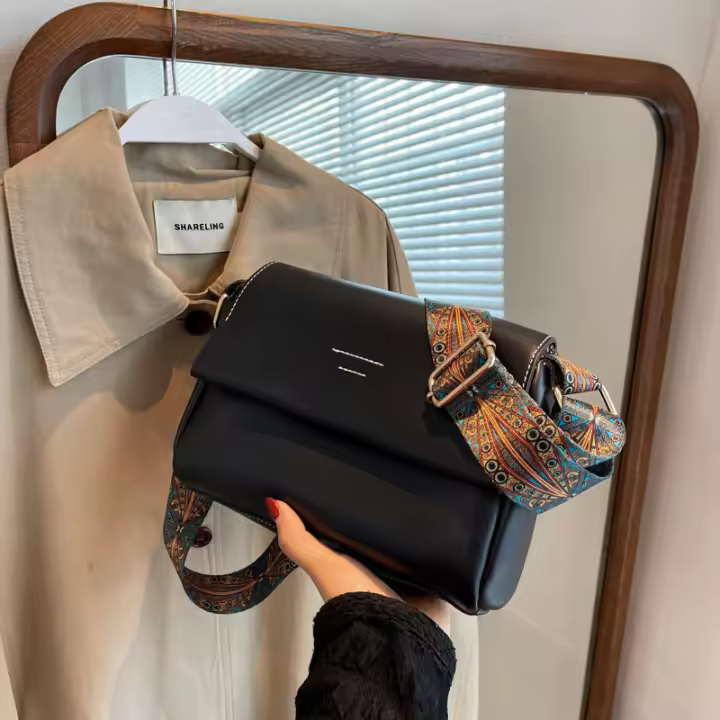 Bolso Pequeño Boston de cuero PU para Mujer, Bandolera de diseñador de moda, Bolso de hombre con cojín de viaje informal - 1