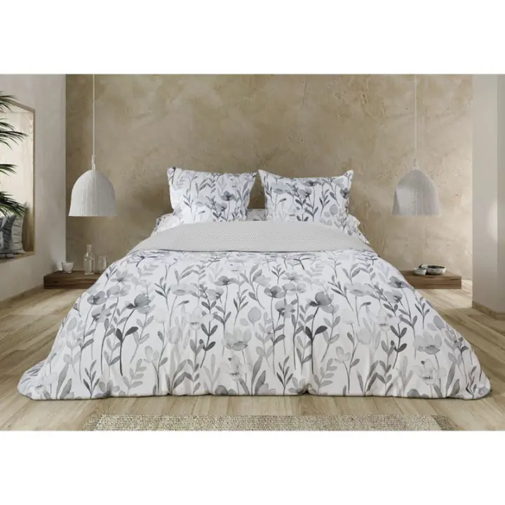 Pierre Cardin - Juego de funda nórdica Pierre Cardin FANY Gris Cama de 180 3 Piezas - 1