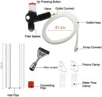 Kit de Limpieza de Grava para Acuario, cambio de agua con Boquilla Largo para variar el agua y limitar la Grava del Filter con fondo de presión de aire y Ajuste - details 2