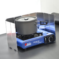 Escudo De Viento Plegable Ultraligero Para Estufas De Camping 9 Placas Accesorio Para Cocinas De Gas Protección Contra El Viento - details 2