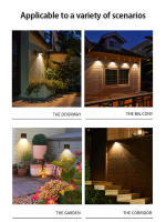 Lámpara De Pared Solar LED Exterior IP65 Impermeable Con Sensor De Luz Para Jardín Patio Balcón Decoración De Valla Moderno - details 2