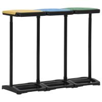 vidaXL Soportes para bolsas de basura con tapa PP multicolor 240-330 L - details 3
