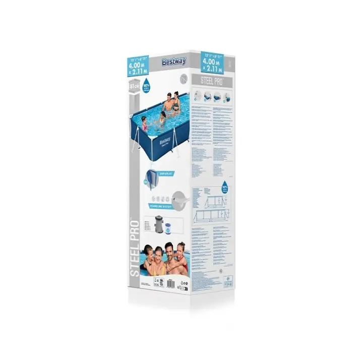 Bestway Piscina Rigida Adulto con Depurador 400x211x81 cm Jardin 56424 - 1