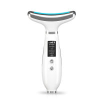 CkeyiN Máquina De Levantamiento Facial Y Cuello Masajeador Fototerapia Instrumento De Masaje Ocular Vibration Anti Arrugas Eliminador De Doble Mentón - details 33