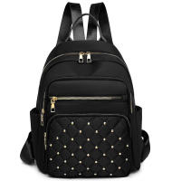 Mochila De Mujer Nueva Con Lattice De Diamantes Gran Capacidad Para Viajes Moda Casual De Tela De Goma Oxford Mochila Suave Para Todos - details 6