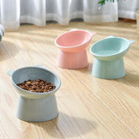 Tazón De Alimentos Para Gato Elevado Antideslizante Anti-Vómito Para Gatos Planos Tazón Inclinado De Alimento Y Agua Para Mascotas - details 1