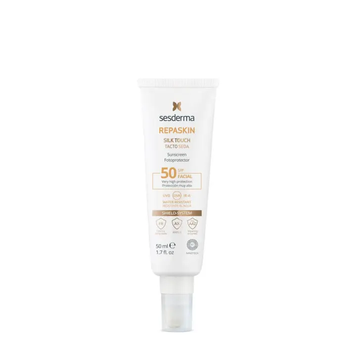 Sesderma repaskin fotoprotector facial toque seda spf 50 50 ml - 1