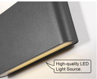 Lámpara De Pared Impermeable LED Moderna Para Exteriores Y Interiores Iluminación Minimalista Para Dormitorio Balcón Porche Jardín Decorativa Montaje En La Pared Material Aluminio - details 7