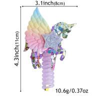 Nueva Cinta Elástica De Pelo Unicornio Para Niñas Linterna De Aletas De Estrella Brillante Accesorio De Pelo Para Niños - details 0