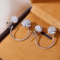 Pendientes De Estilo Bohemio Para Mujer Con Doble Bola Y Circonita Cubica Joyería De Fiestas Regalo Para Damas - details 4