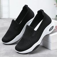 Zapatillas De Mujer Rimocy Moda Transpirables Tejidas 2024 Primavera/Otoño Casuales Sin Cordones Zapatos De Caminar Con Almohadilla De Aire Talla Verdadera Para Tamaño 36-41 - details 14
