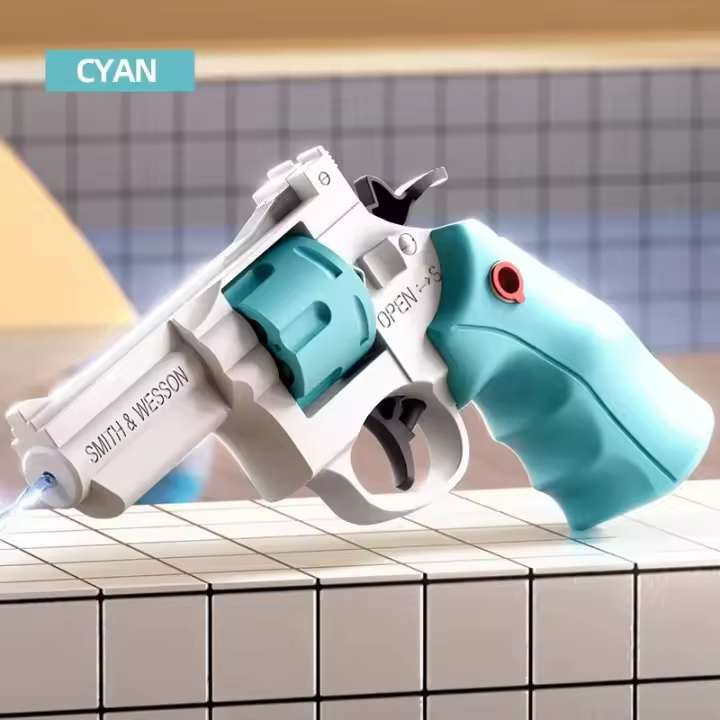  Pistola De Agua Mecánica Para Verano Juguete Continuo Para Niños Y Niñas Juguetes De Playa Al Aire Libre Regalos De Vacaciones Material Plástico ABS Tamaño Mini - 1