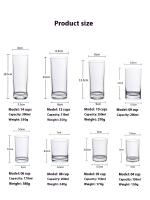 Vaso De Vidrio Transparente Para Café Espresso 130-300ml Vaso De Leche Para Desayuno Vaso De Whiskey Vaso De Bebida Fría Y Jugo Sin Manos - details 8